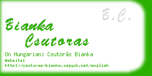 bianka csutoras business card